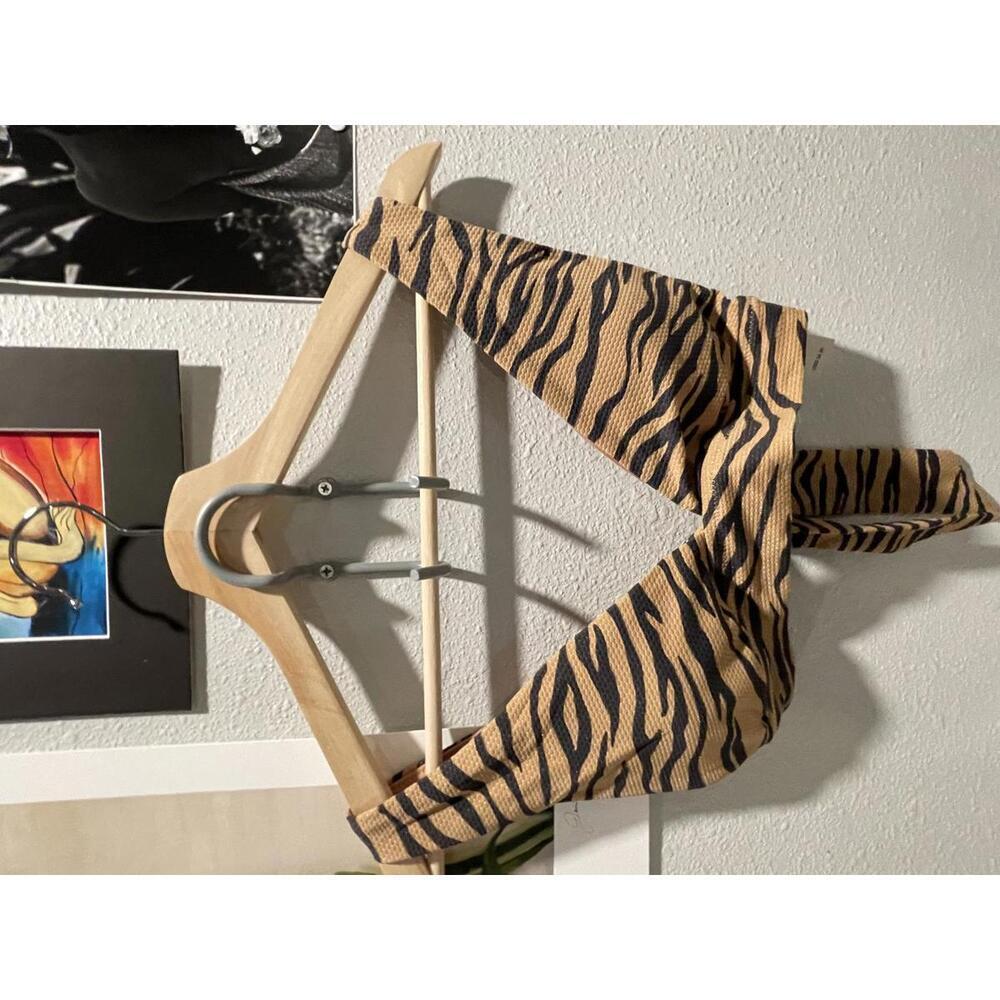 Aerie Zebra Print Bikini Top- Size XL NWT